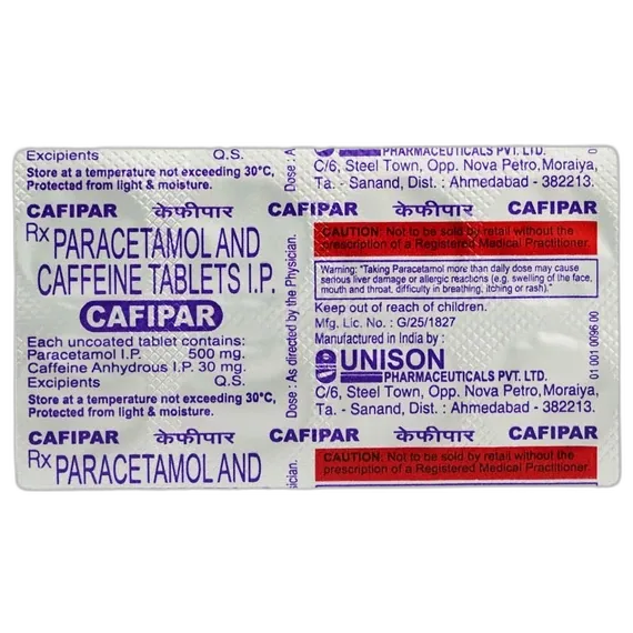 cafipar 30/500mg tablet 10's